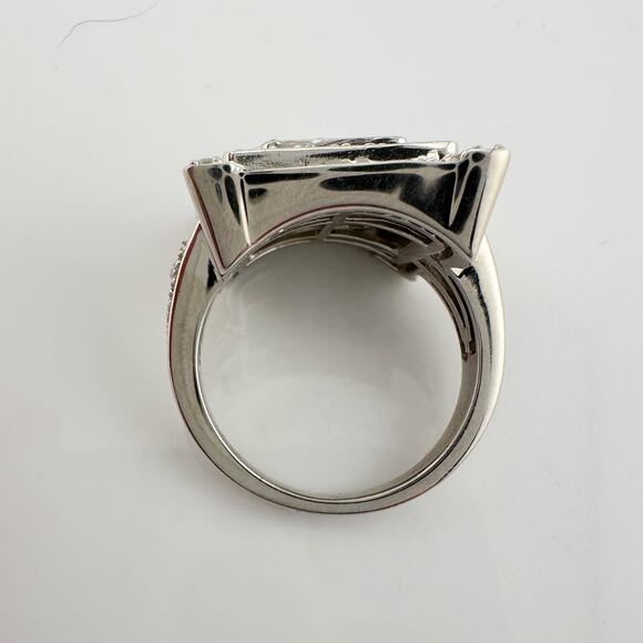 Elegant Princess Cut 1.00 Carat Diamond Ring - Size 7.25 - Picture 10 of 16